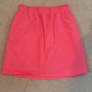 J Crew Pink Linen/Cotton Skirt